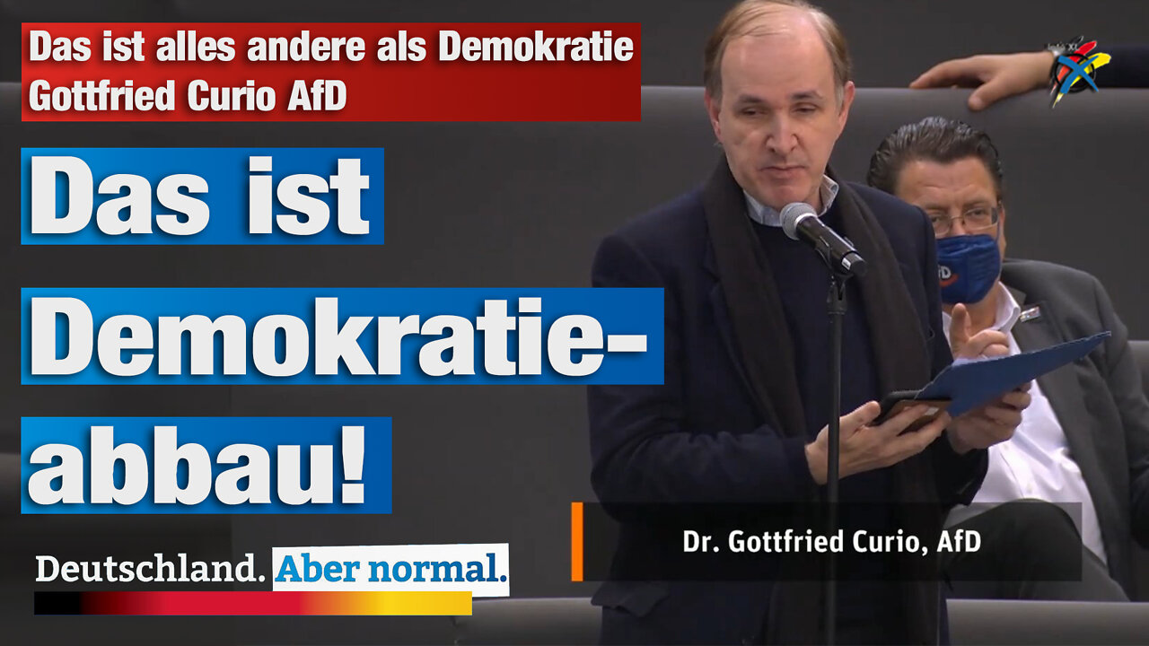 Das ist alles andere als Demokratie Gottfried Curio AfD