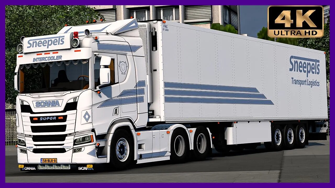 White Scania R500 from Sneepels Transport & Logistics | Euro Truck Simulator 2 “4K” Gameplay