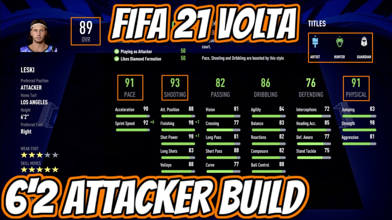 BEASTLY 6'2 ATTACKER BUILD in VOLTA! - FIFA 21 Best Player Build