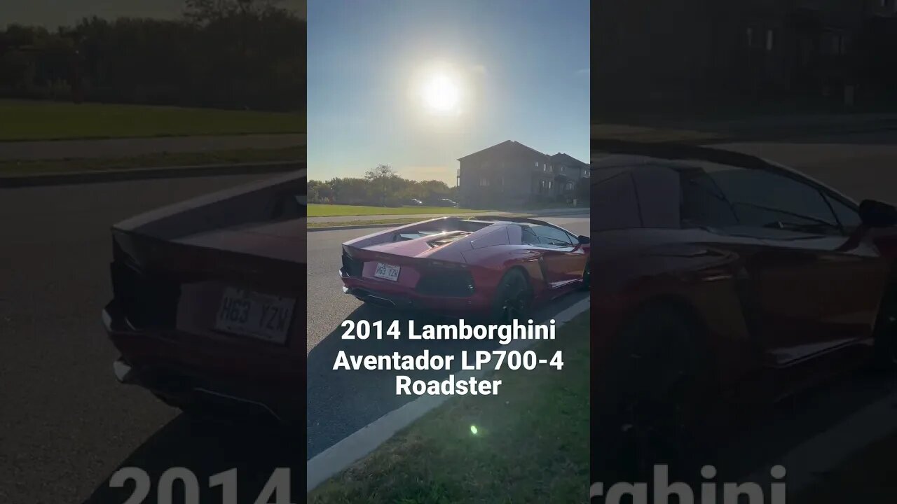Start Up and Rev Lamborghini Aventador Roadster