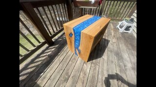 Aprils epoxy waterfall table build