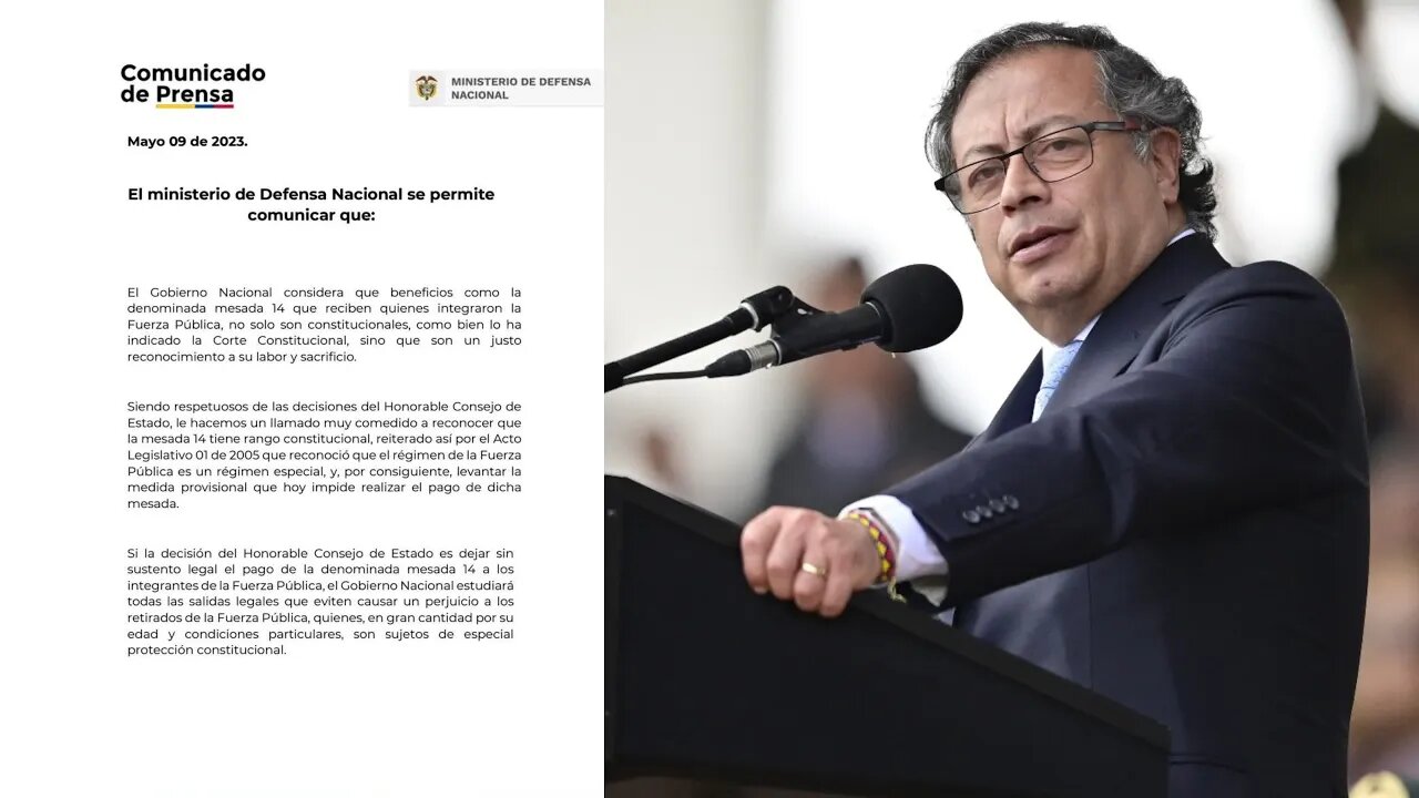 🎥Presidente Gustavo Petro emitió un “Comunicado de Prensa del Ministerio De Defensa Nacional“👇👇