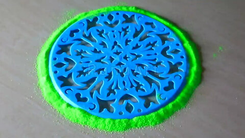 creative peacock rangoli design. how to make easy and beautiful rangoli. diwali rangoli designs .