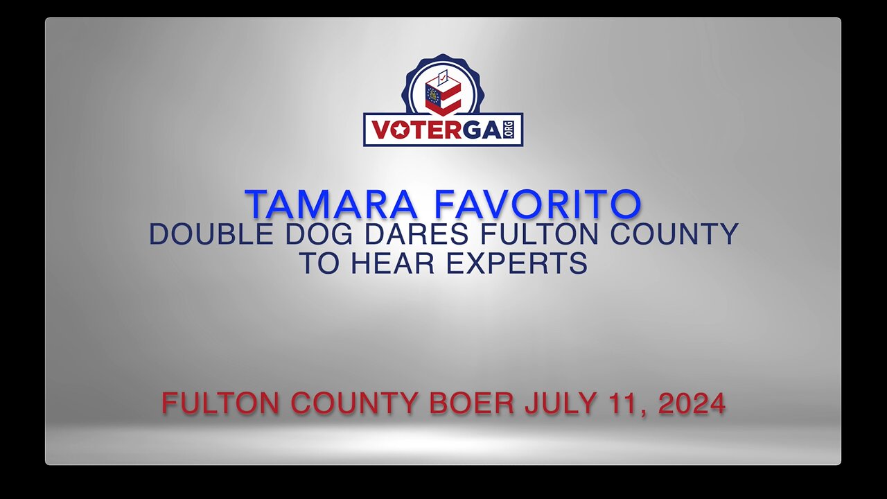 Tamara Favorito double dog dares Fulton County to hear experts