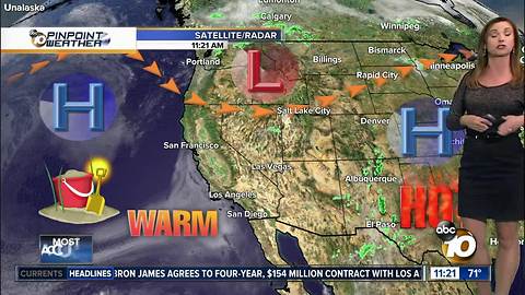 10News Pinpoint Weather with Meteorologist Megan Parry