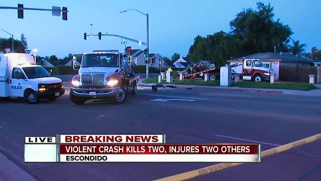 2 dead, 2 injured in Escondido vehicle collision