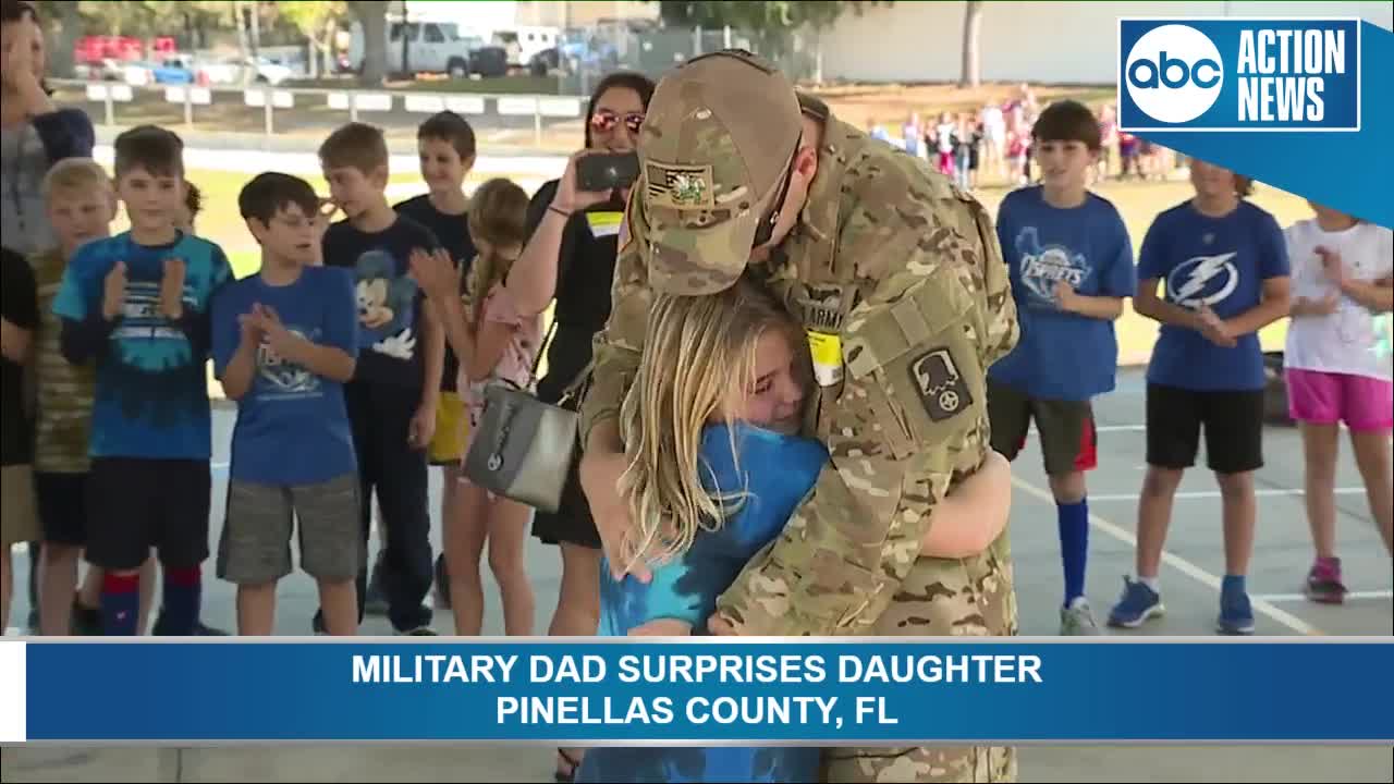 MUST SEE: Military dad surprises daughter at a Pinellas County school