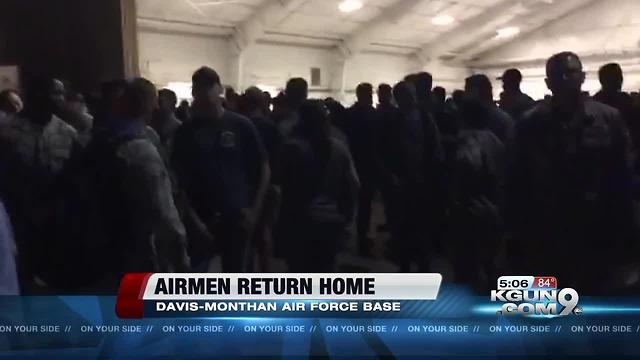 Airmen of 355th Fighter Wing return to Davis-Monthan Air Force Base