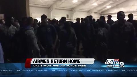 Airmen of 355th Fighter Wing return to Davis-Monthan Air Force Base