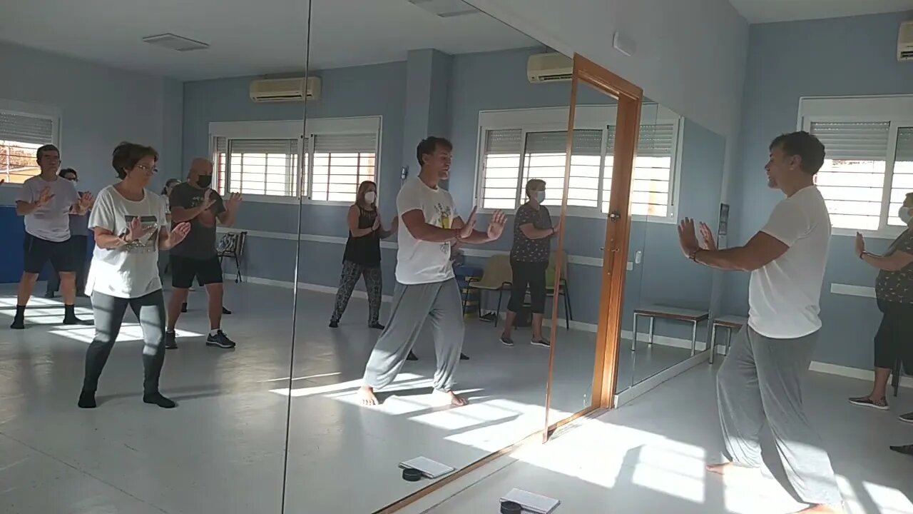 Taichi clase completa peng lu yi an en Qi gong, formas y parejas