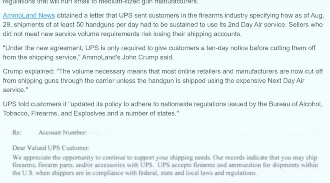 Banks, UPS Come for Gun Retailers and really the 2nd Admendment...