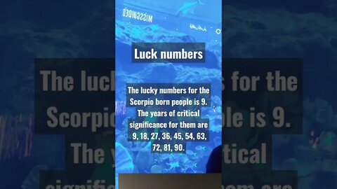scorpio lucky numbers #shorts #short #viral #motivational #scorpio #numerology