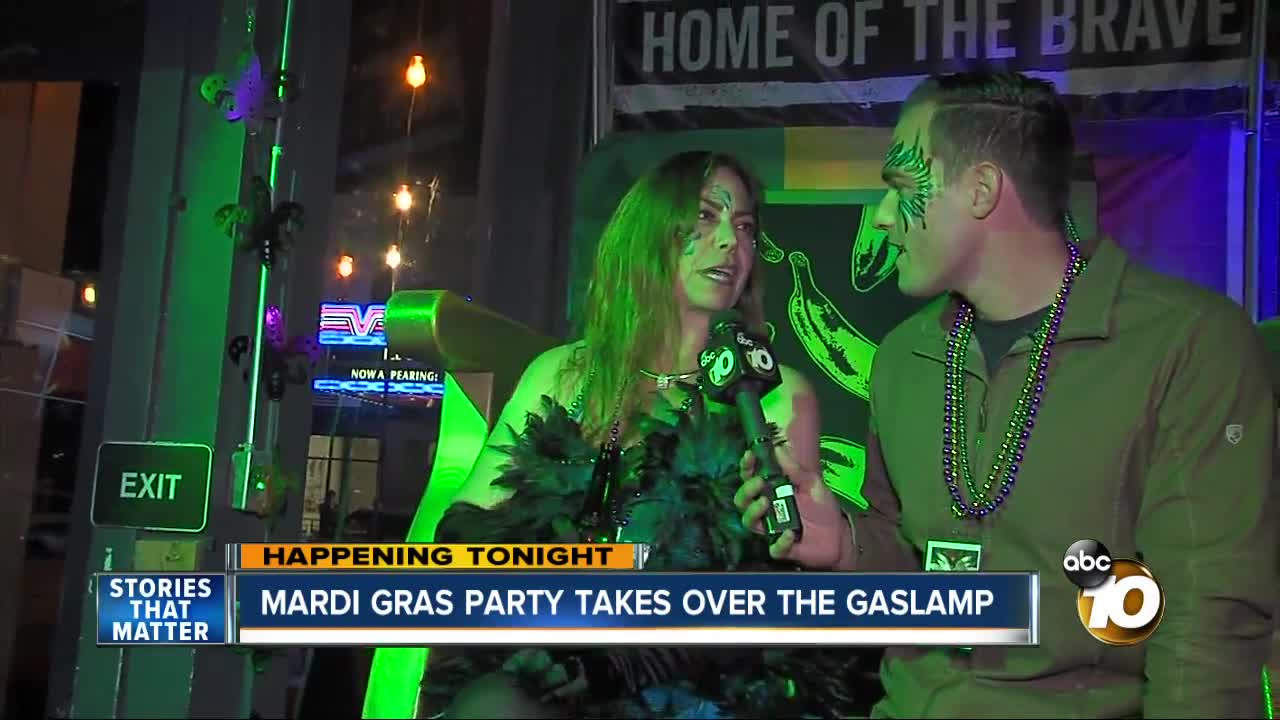 Beads, booze and face paint: San Diego celebrates Mardi Gras in the Gaslamp