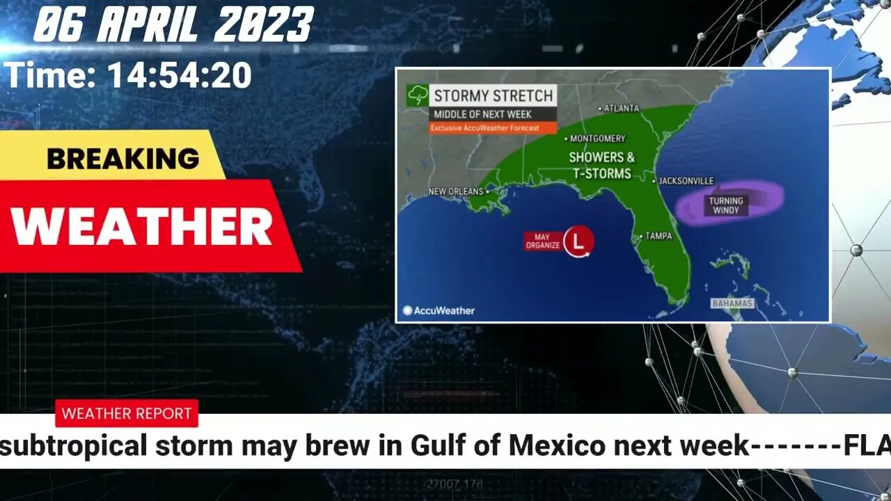 Rare April subtropical storm may brew in Gulf of Mexico next week