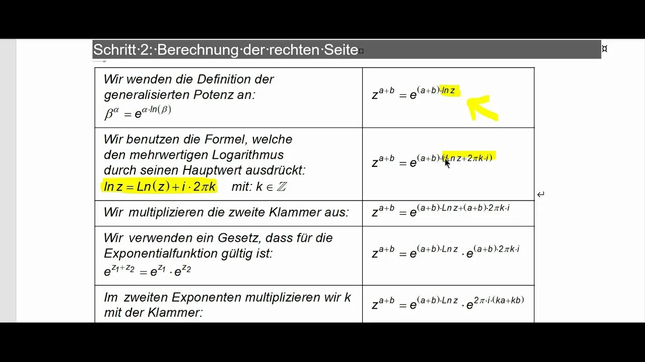 Komplexe Funktionen ► Generalisierte Potenzen ►Gilt Potenzregel 1 im mehrwertigen Fall ?