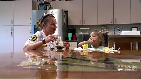 Firefighters reunite with little girl they rescued from deadly fire, years after helping during her birth