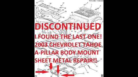 2003 Tahoe Z-71 Body Mount Repair Series - Part 4 - Driver side A pillar body mount removal
