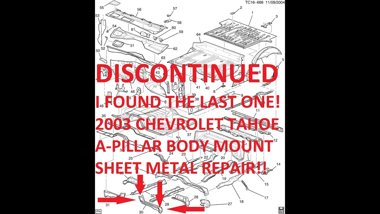 2003 Tahoe Z-71 Body Mount Repair Series - Part 4 - Driver side A pillar body mount removal