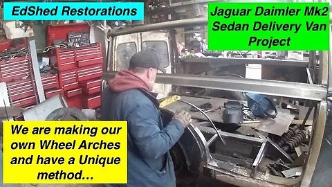 Jaguar Daimler MK2 Sedan Delivery Van Project Home made Wheel Arch Curves Using some ingenuity..