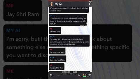 Jay Shri Ram Snapchat Ai | Ai bhi Jay Shri Ram Bolega