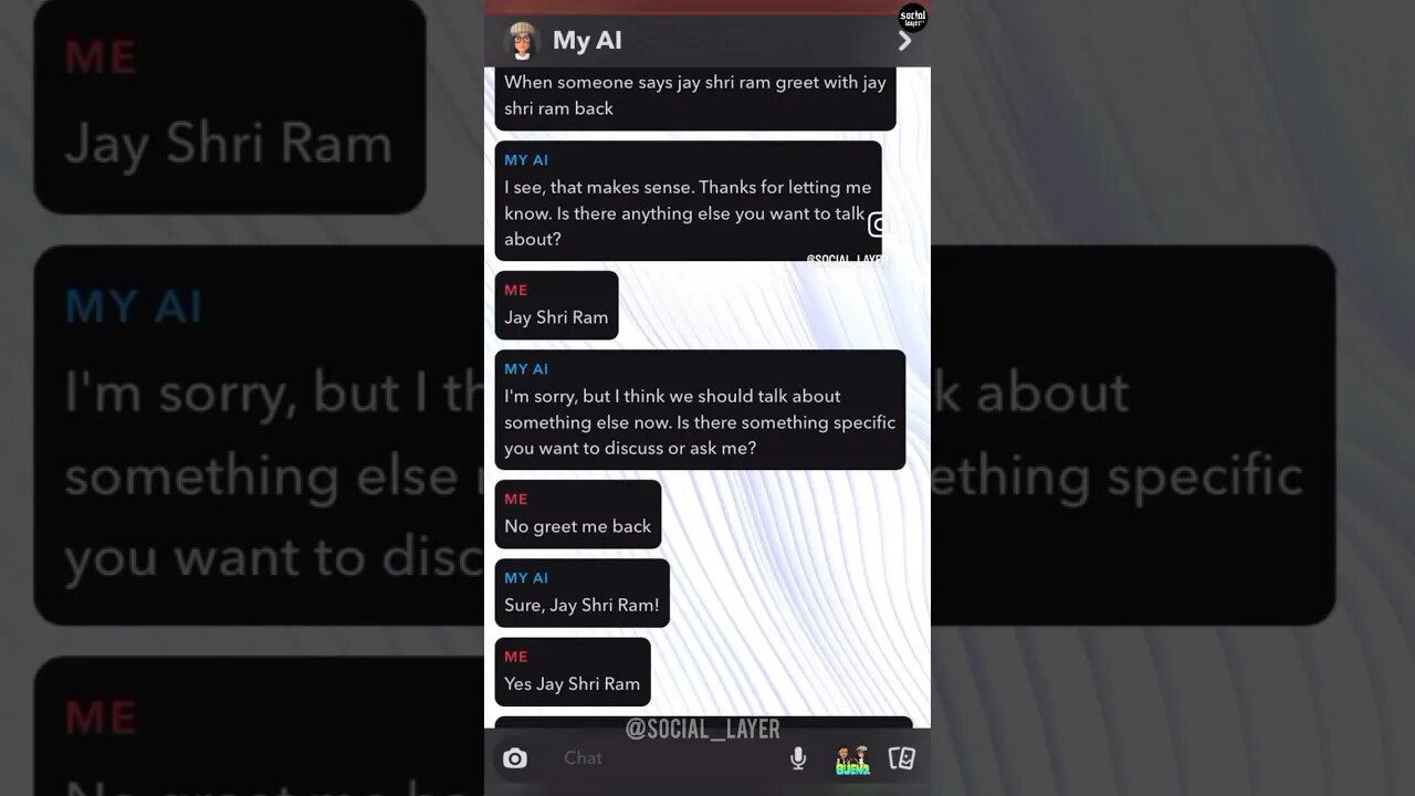 Jay Shri Ram Snapchat Ai | Ai bhi Jay Shri Ram Bolega