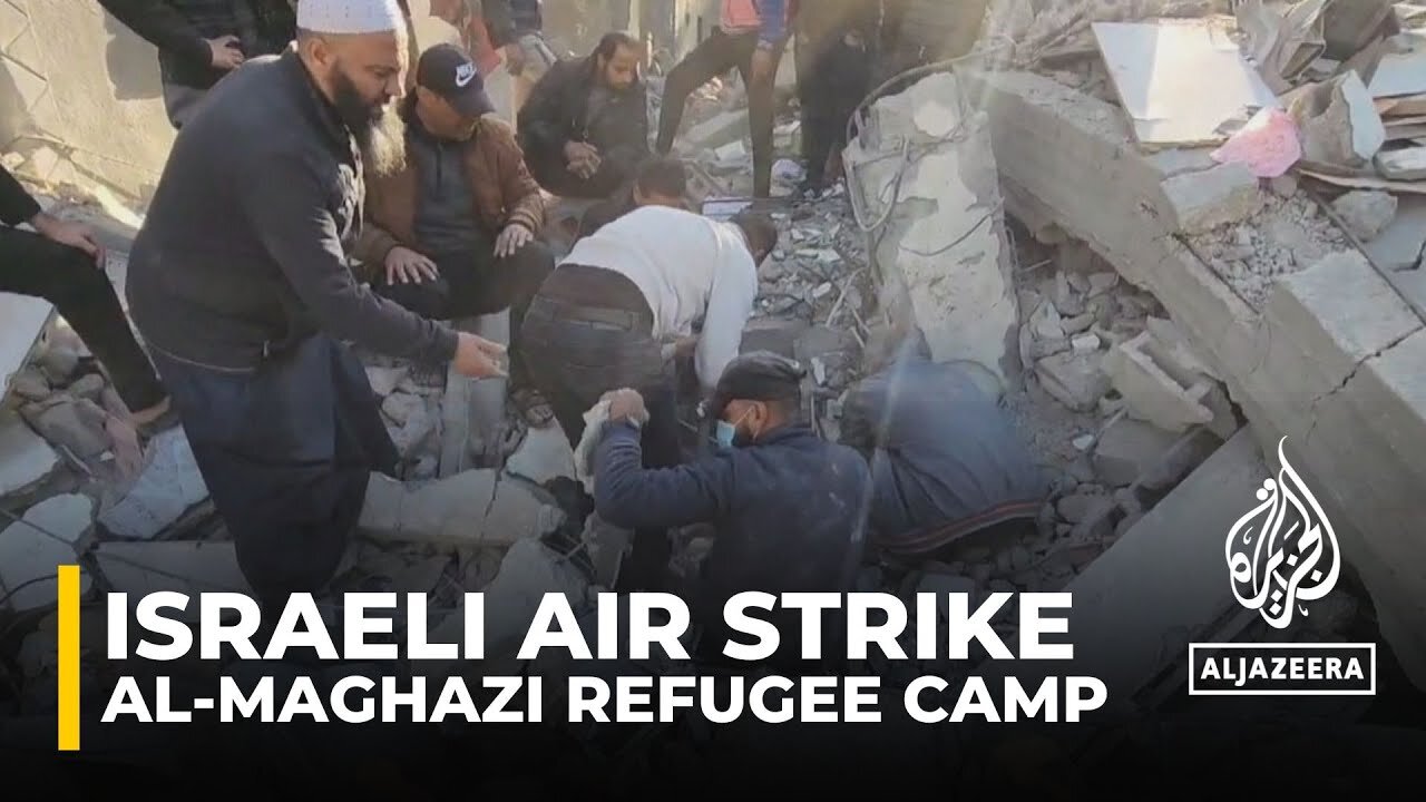 Israeli air strikes in al-Maghazi refugee camp killed at least 22 people