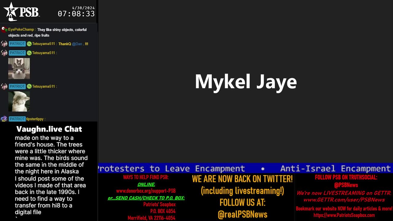 2024-04-30 07:00 EDT - Patriots Soapbox AM: with MykelJaye, SkyeBreeze