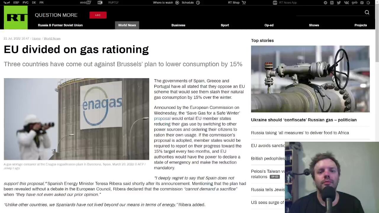 EU divided on gas rationing