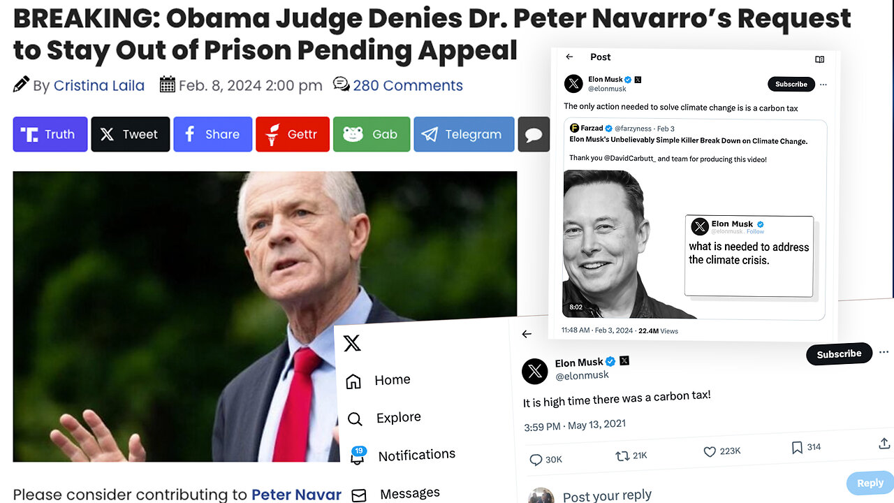 Elon Musk | Why Is Elon Musk Pushing a Carbon Tax? Why Will the Republican Party Support & Rally Around Peter Navarro? Support Peter Navarro Today At: www.GiveSendGo.com/Navarro