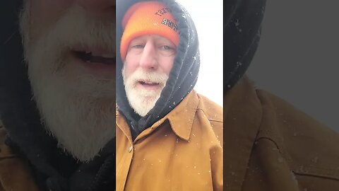 Hike in the snow ❄️ at the Farm 🌳 🚜