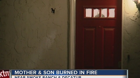 Cooking fire sends young boy, mother to hospital