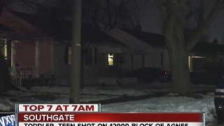 Toddler, teen shot Sunday night in Southgate