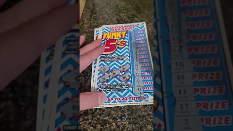 $5 Scratch Off Winner Funky 5 Lottery Ticket!