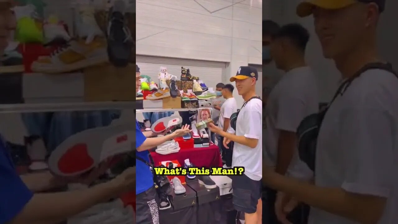 Trying To Trade Fake Money For Shoes At SneakerCon