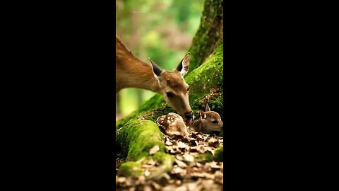 Wild Best Mother & baby love Bond of Deer 🫎