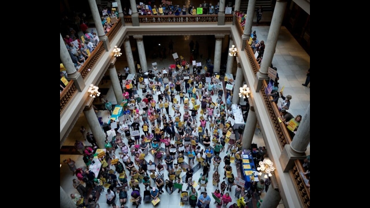 Pro-Abortion Protesters Swarm Indiana Statehouse