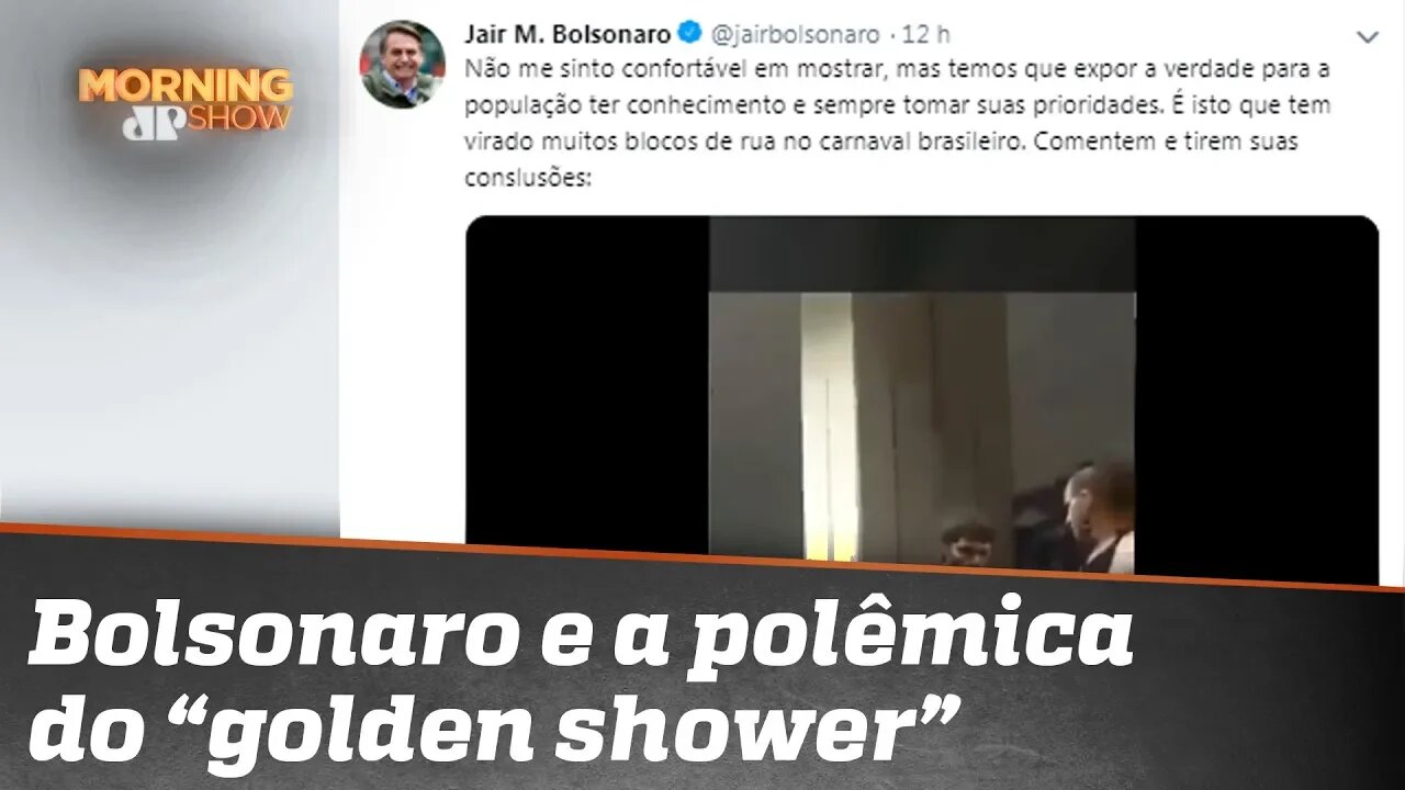 Bolsonaro critica bloco de Carnaval e pergunta o que é “golden shower”