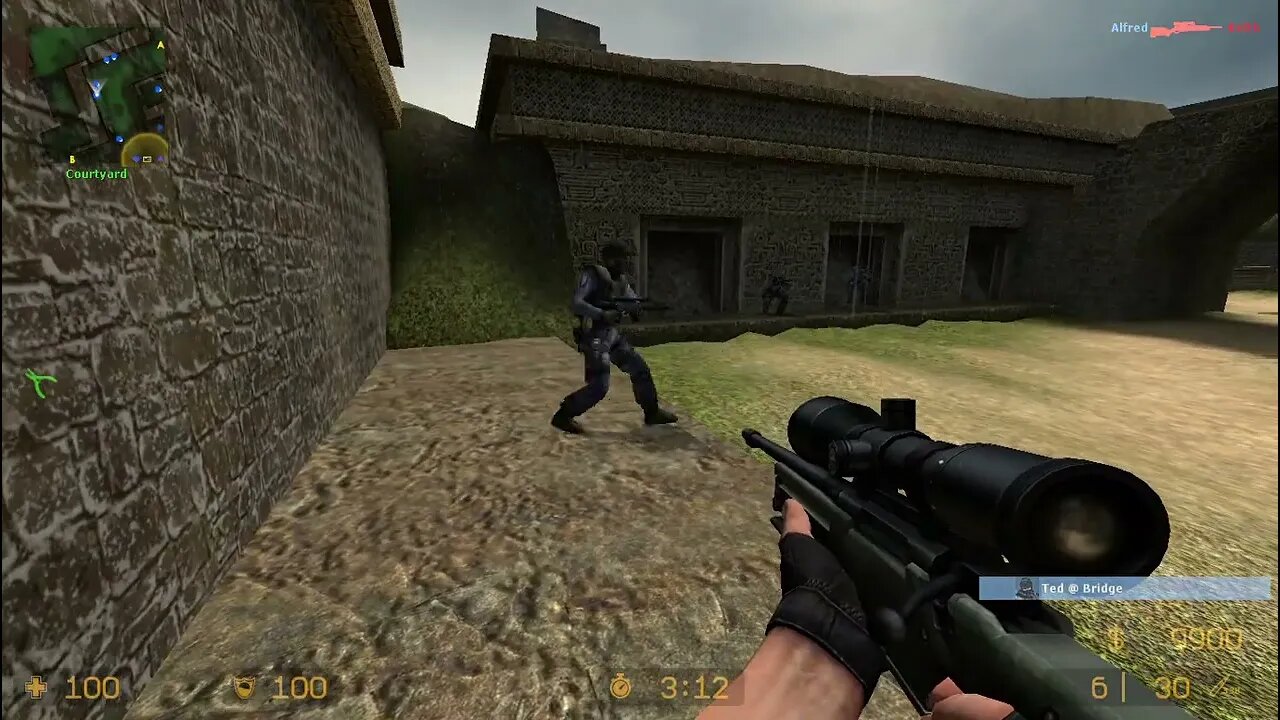 Counter Strike Source Aztec Bots #11 Only Sniper Rifles