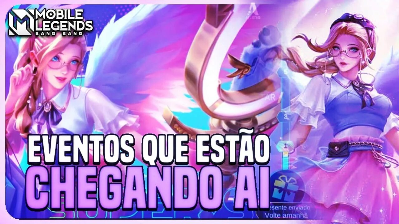 DIAMANTES AMARELOS, SKINS GRÁTIS E MAIS | EVENTOS DOS PRÓXIMOS MESES | MLBB