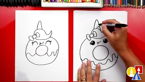 How To Draw A Cute Unicorn Doughnut