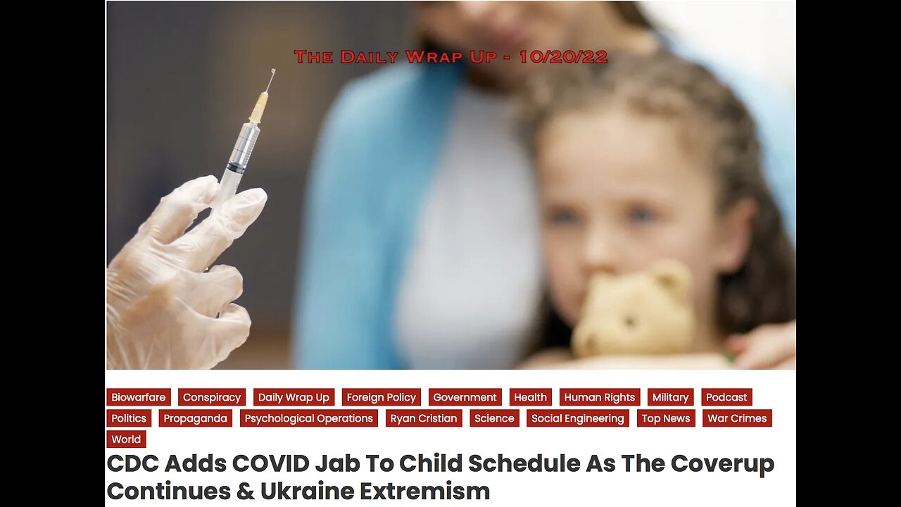 CDC Votes 15 - 0 To Add Covid Shot To The Child Vaccine Schedule