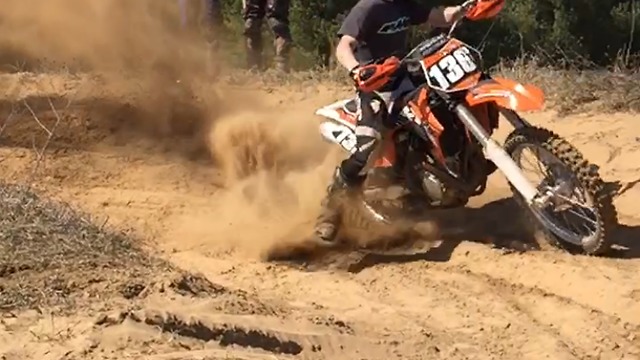 Crazy road wheelies on dirtbike