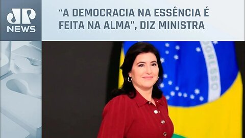 Simone Tebet discursa no Lide Brazil Conference em Lisboa