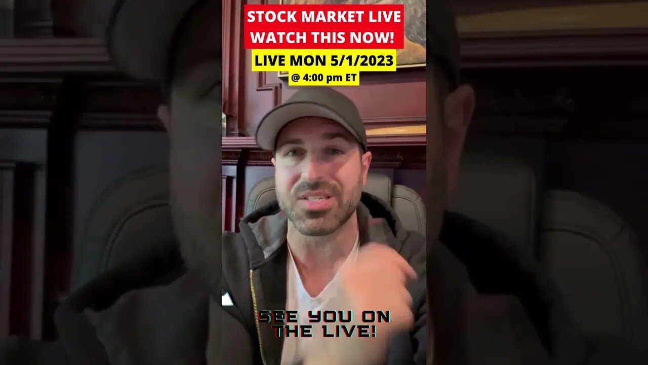 Stock Market Live 5/1/2023 @ 4pm ET on YouTube!