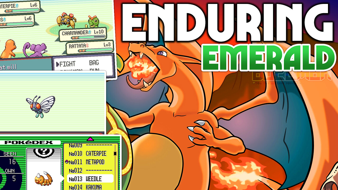 Pokemon Enduring Emerald - GBA ROM Hack by jicem with Kanto Pokemon, a little bit harder, and more