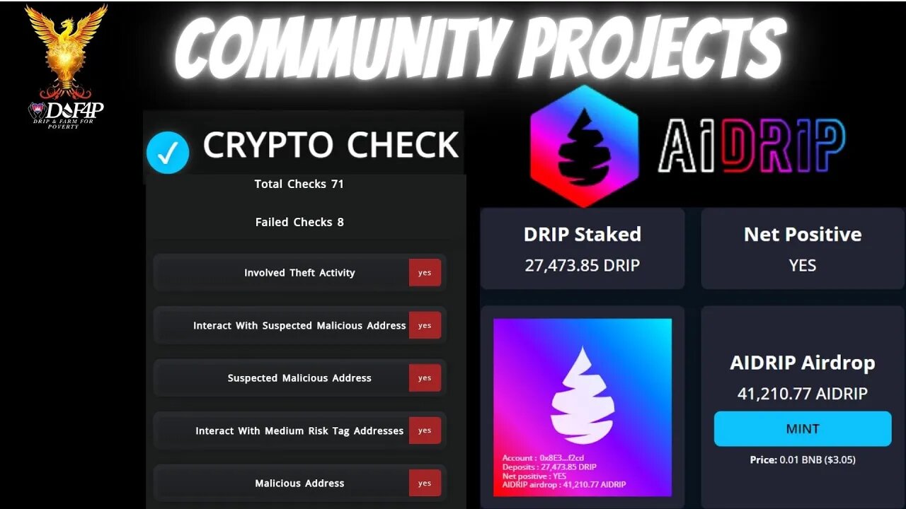 Drip Network Free AiDrip Mint and Community crypto check tool