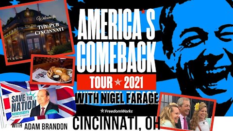 Nigel Farage Speech & Q & A: America's Comeback Tour, Cincinnati, OH