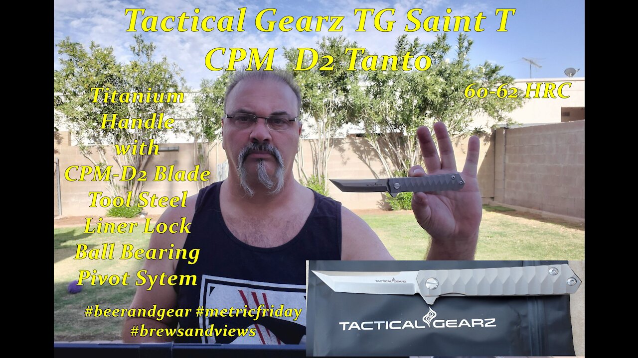 Tactical Gearz TG Saint T Titanium Handle Tanto EDC knife