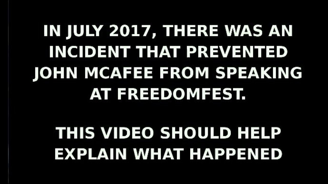 Before June 23, 2021, John McAfee almost died. He tells the story - himself.