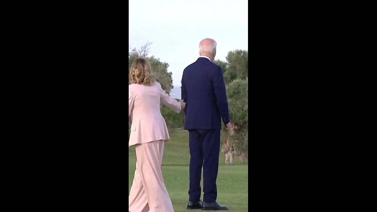 The ITALIAN PRIME MINISTER had to step in and stop Joe Biden from wandering off